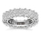 Exquisite 14k White Gold Emerald Cut Diamond Eternity Ring